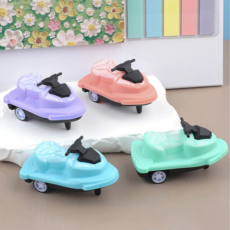 

5 шт. мини пластиковый мотоцикл скоростной катер креативные детские игрушки моделирование мотоцикл скоростной катер откат автомобиль игрушки