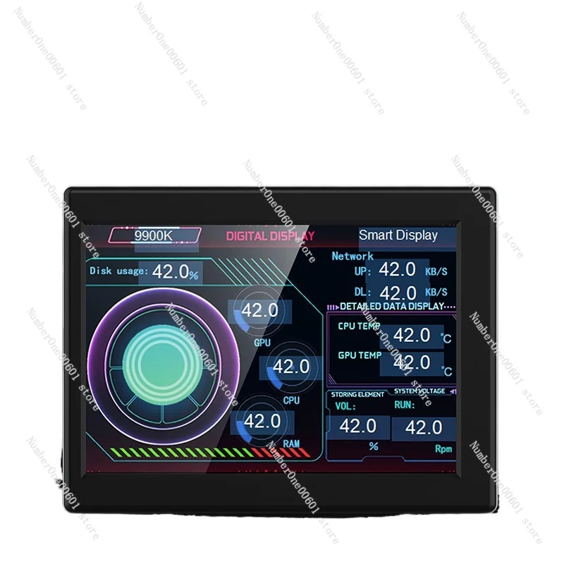 Computer Secondary Screen 3.5 Inches, Computer Monitoring Usb AID-free USB Chassis Secondary Screen