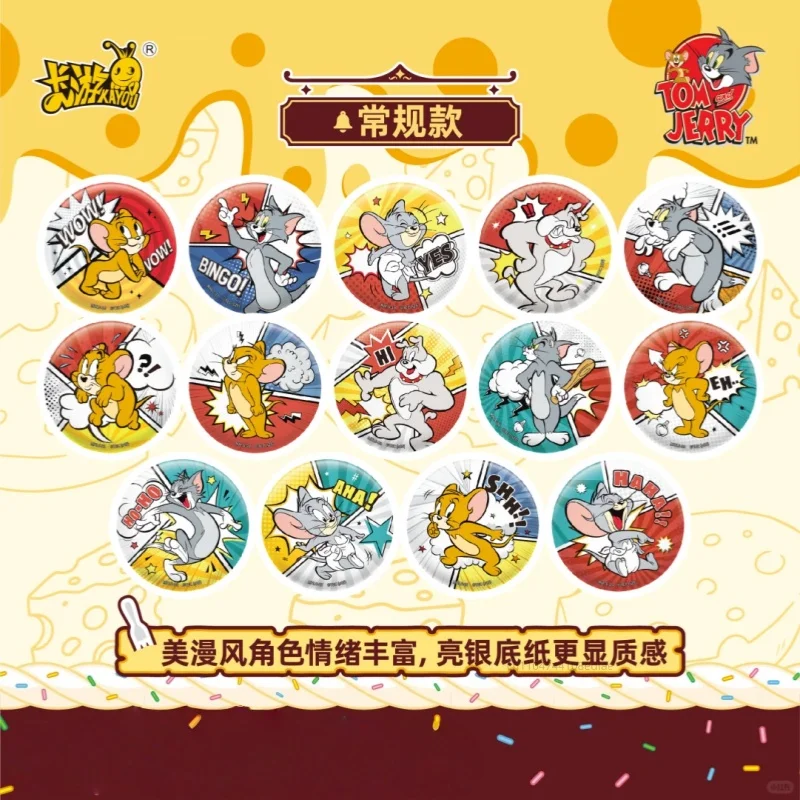 Oryginalne odznaki z blachy KAYOU z serii Tom i Jerry, urocza kolekcja odznak z motywem partnerów, gadżety anime, zabawki, prezenty świąteczne dla dzieci.