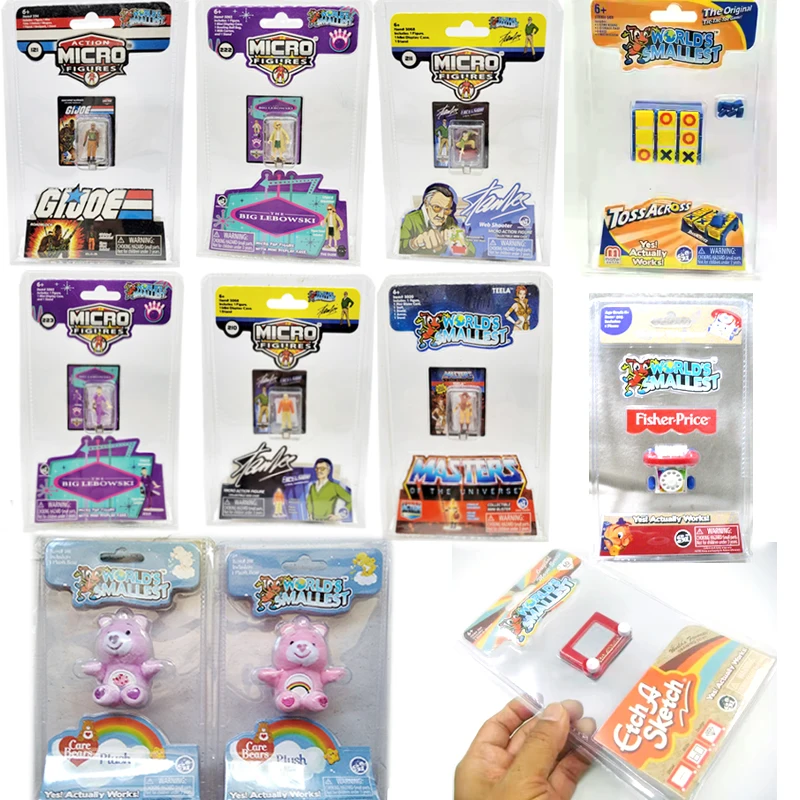 World Smallest Telephones Rainbow cute Bears Game Painting Game Miniatures Box Length 8cm Collect Collectible Toys Box Broken