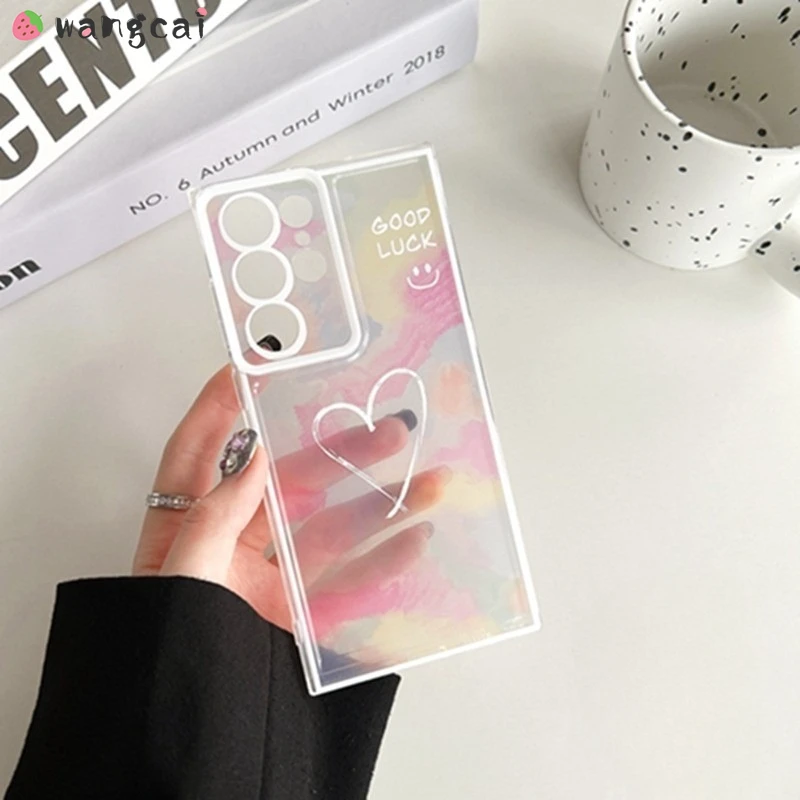 For Galaxy A71 A51 M53 M33 Note 20 Ultra 10 Plus Lite A50S A30S A20S M20S M10S Phone Case Cute Cloud Good Lucky Girl Soft Case