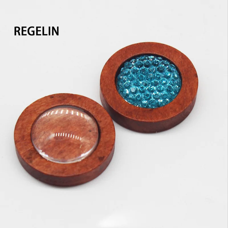 REGELIN 10pcs  wood cabochon base 12/15/20/25/30mm dia blank wooden pendant trays diy jewelry accessories for necklace making