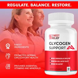 Sweet Relief glycogen supports 60 capsule blood container cleanser supplements, advanced formula promotes overall health