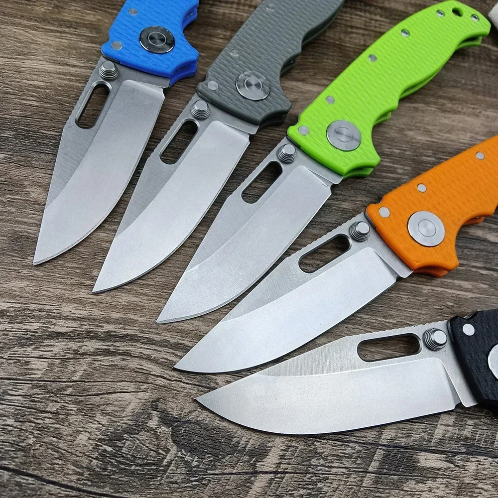 

5 Models AD20 Shark Assisted Folding Knife 8Cr13Mov Blade Black/Orange/Green G10 Handles Hunting Camping Survival Utility Knife