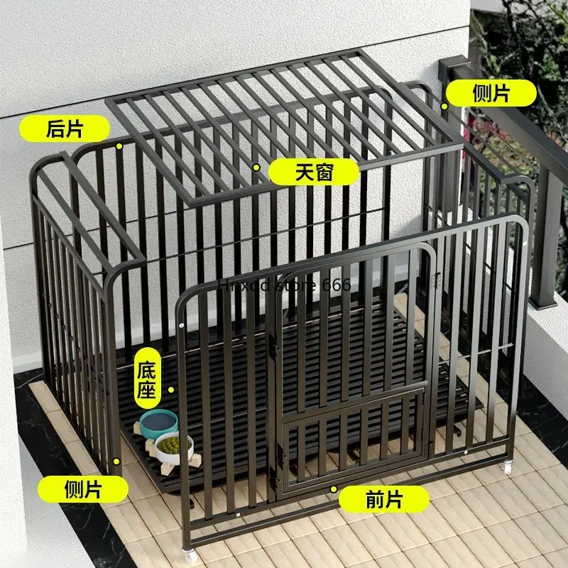 Indoor folding dog cage for medium and large dogs