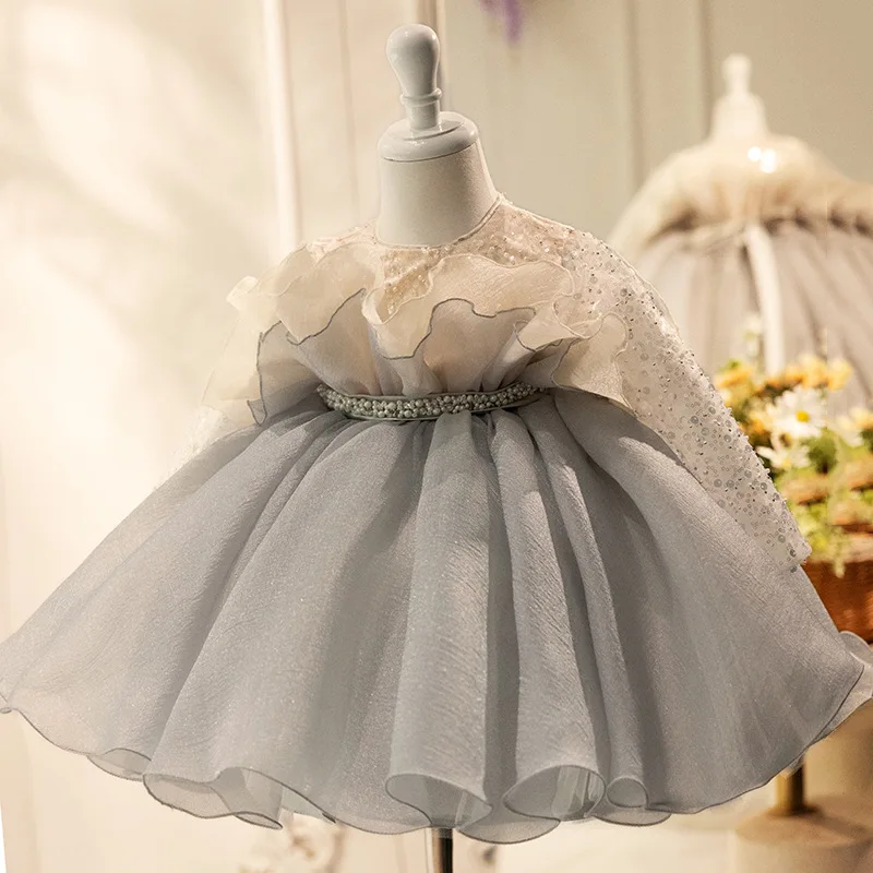 

Легкое роскошное платье принцессы Eid высокого класса для выступлений на фортепиано, новое вечернее платье для дня рождения для девочек 2025 г.