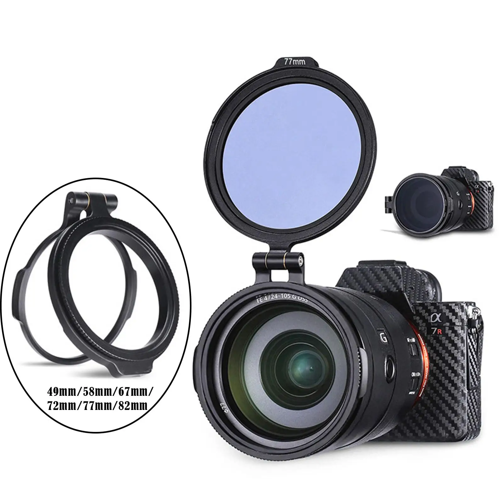 ND Filter Ring Adapter Quick Release Switch Mount Clip für DSLR-Kamera