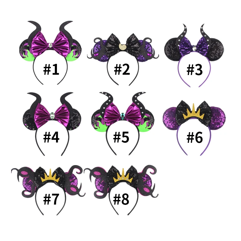 Chic Ursula Disney Ears Headband Villains Mickey Mouse Hairband Women Party Cosplay Headwear Kids DIY Costume Hair Accessories
