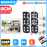 Tuya Smart Wireless Nvr IP Camera wifi Kit 8CH 5MP Network Audio Record Outdoor Surveillance 5.0MP HD Video Security CCTV System