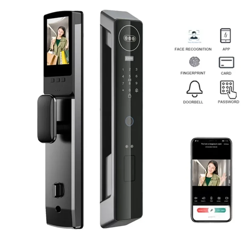 Serradura WiFi Smart Door Lock Facial Recognition Fingerprint Password Card Digital Keyless Household Smart Security Entry Lock