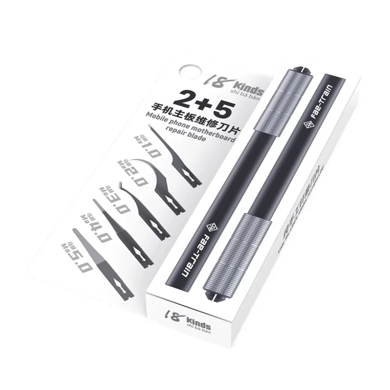 

2+5 mobile phone motherboard repair blade pure manual polishing glue removal cutting CPU blade handle