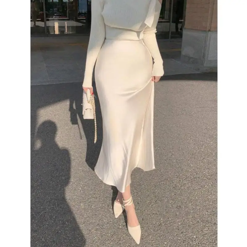 

Spring Summer Pure Color Satin Fi Tail Long Dr U 24204 New Sle Slim Fit Crossbody Gown Vintage Ciwalk Nine Points