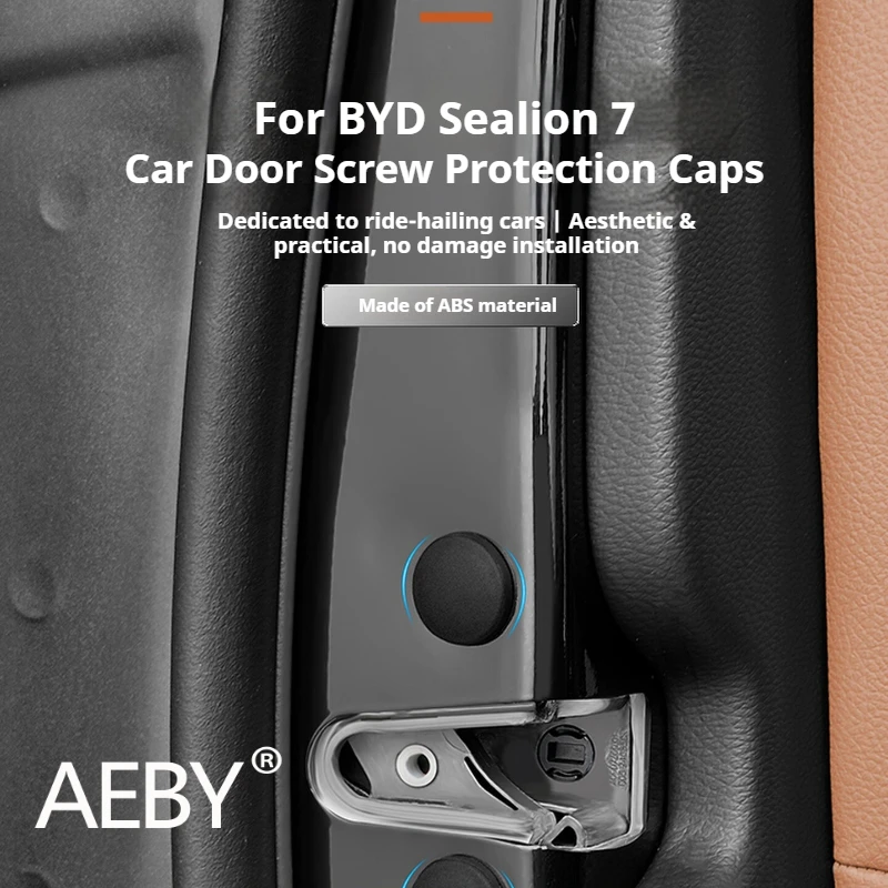 AEBY ل BYD Sealion 7 2024 مكافحة الغبار غطاء برغي الباب ABS البلاستيك لوحة الكسوة كليب قبعات مجموعة ، اكسسوارات السيارات التصميم الداخلي