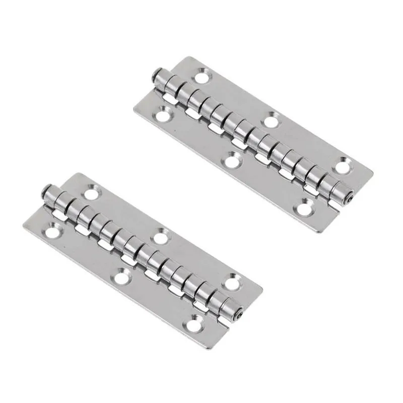 2Pcs Boat Stainless Steel Deck Door Butt Hinge Stamped 80x30mm Square Edge Corner Cabinet Gate Hinge Hardware