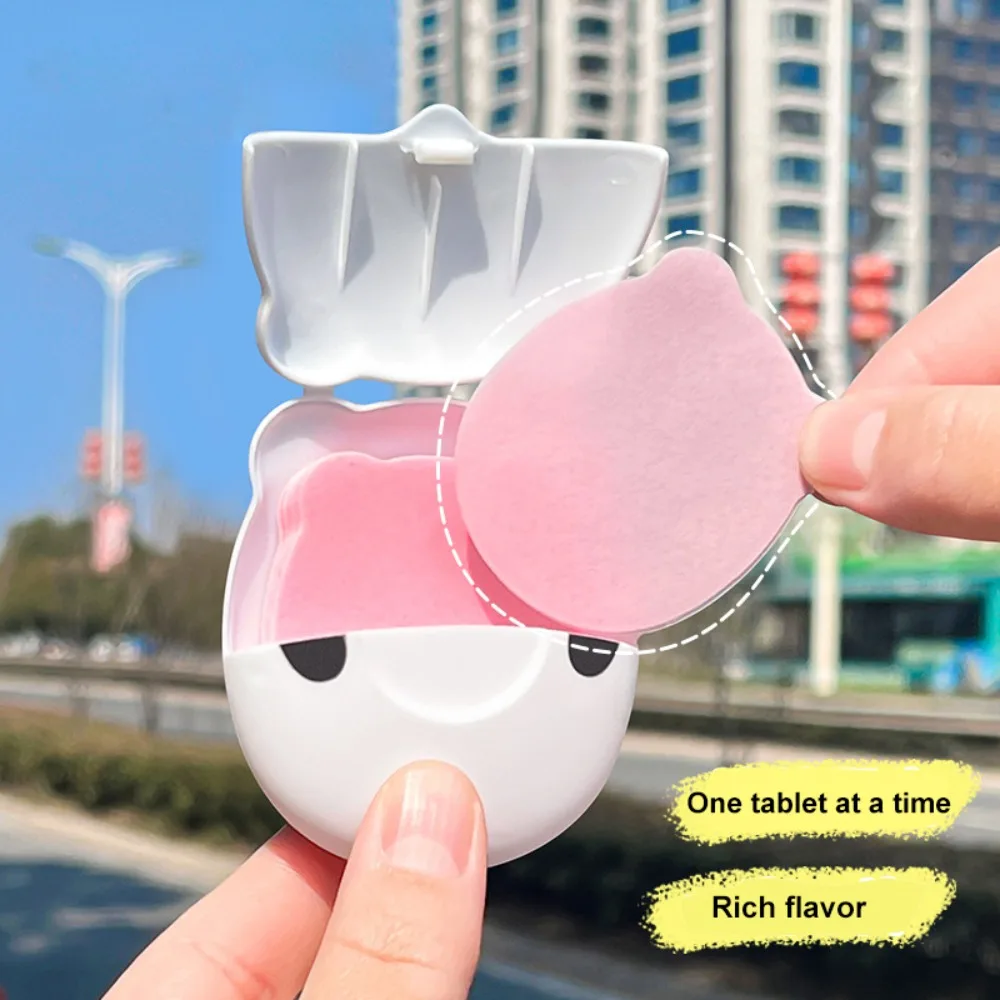 50pcs/box Panda Soap Flakes Box-packed Disposable Soap Tablet Mini Portable Soap Paper Sheet for Traveling Camping Hiking
