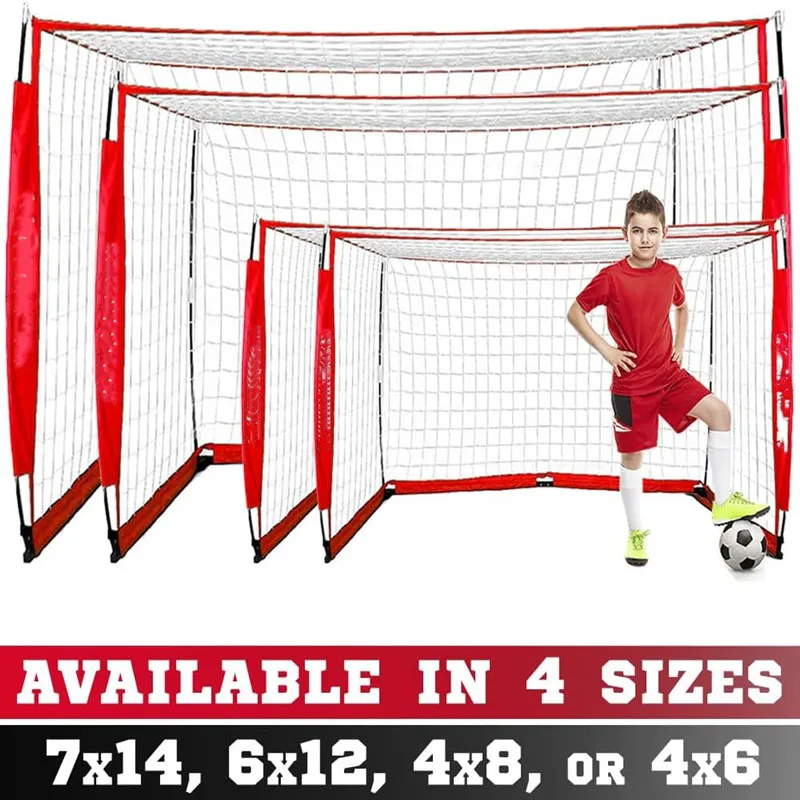 

Портативные складные футбольные ворота для тренировок, сетка для футбола, ворота для игры в помещении и на улице, для тренировок на заднем дворе и полях.