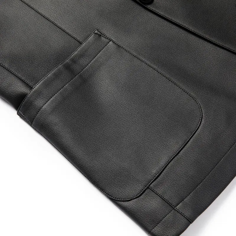 2026 Frühling und Herbst Lederjacken, Lässige Lederanzüge, Herren-Lederjacken und Schaffell-Slim-Fit Hochwertige Jacken – Detail 15
