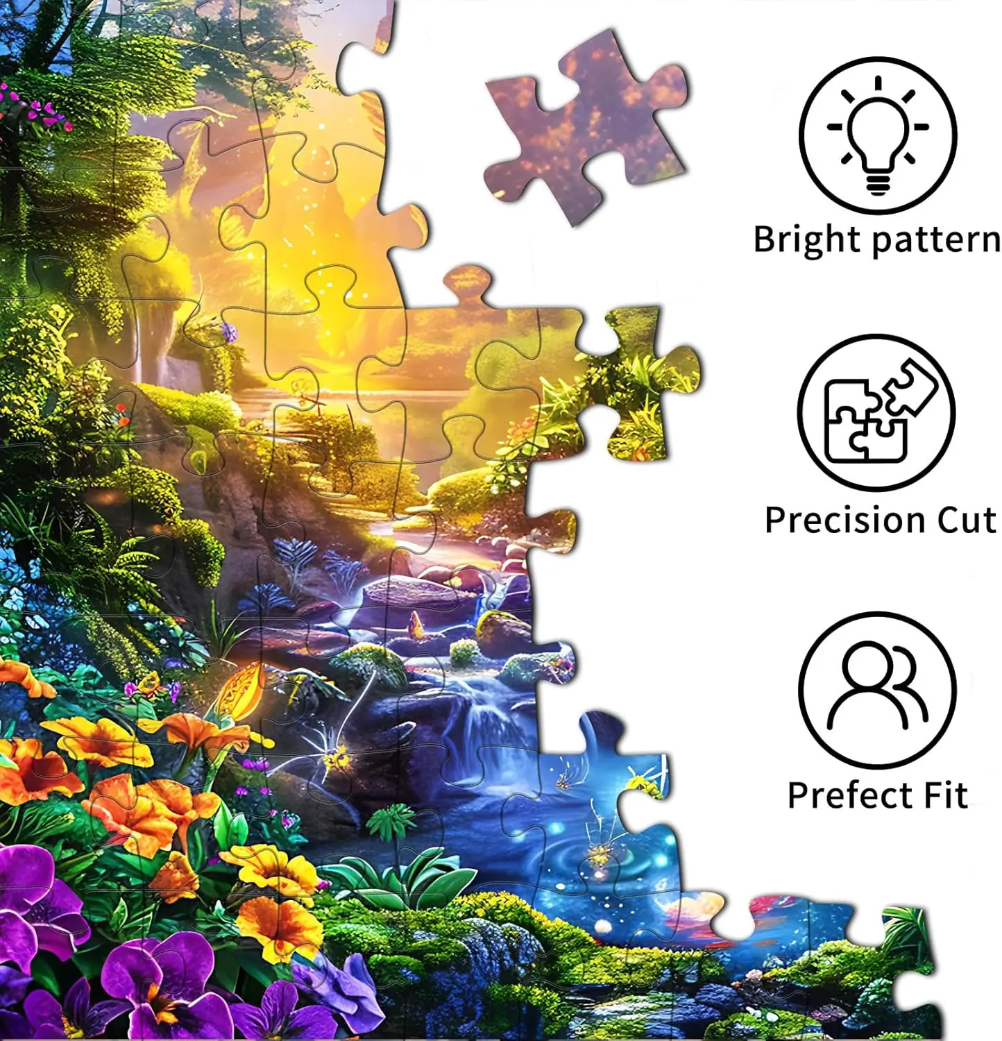 Magic Pond 1000/500/300pcs Adult Jigsaw Wooden Puzzle for Gameroom Bedroom Party Home Decor Family Friend Birthday Holiday Gift