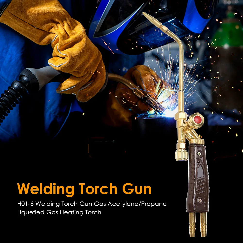 Portable Welding Torch Gas Brazing Torch Injection Oxygen Acetylene Liquified Gas Soldering Supplies for Metal Welding