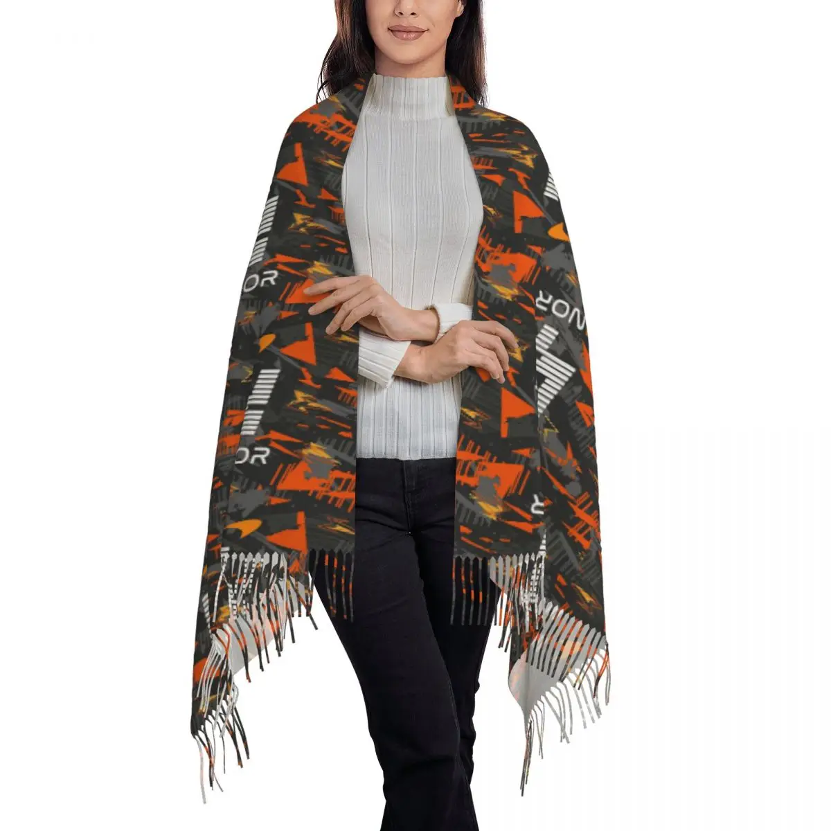 Lando Norris 4 - F1 2023 Scarf Tassel Scarves for Women Soft Warm Shawls and Wraps Long Fall Winter Shawl Wrap