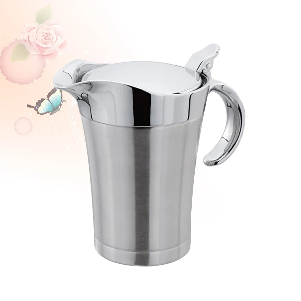 

Stainless Steel Sauce Pot Oil Container Bottle Vinegar Fuel Injection Dispenser