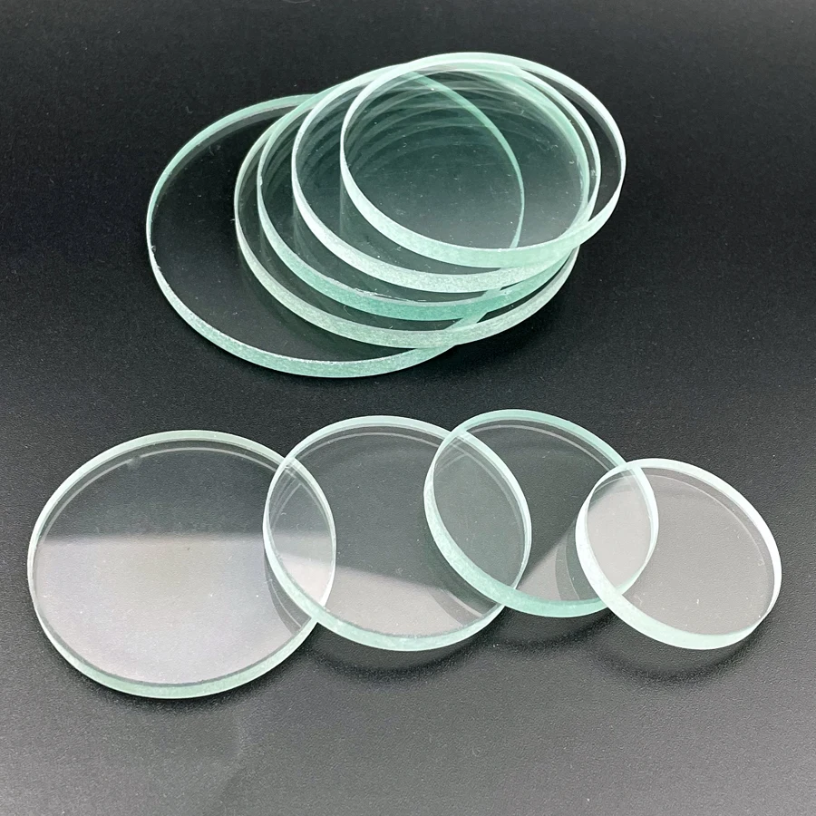 Diameter 35 40 45 50 55 65 70 75mm Thickness 5mm 8mm 10mm Tempered Armored Glass Stalinite Round Flat Tempering Toughened Glass