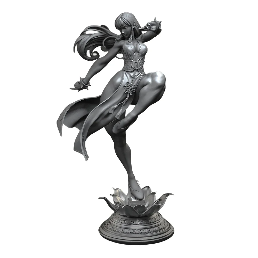 Jia ling bao Chun Li Resin Figure Miniature 1:12 Resin Model Kit Unpainted Plastic Model Kit A436