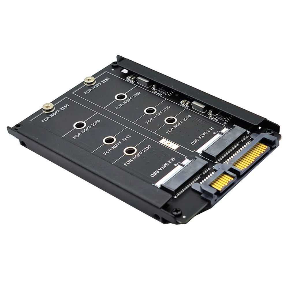 Tarjeta adaptadora NGFF a SATA3, B-M de clave M2, unidad de estado sólido SSD a tarjeta adaptadora 6G con enchufe de carcasa, adaptador M.2 SATA