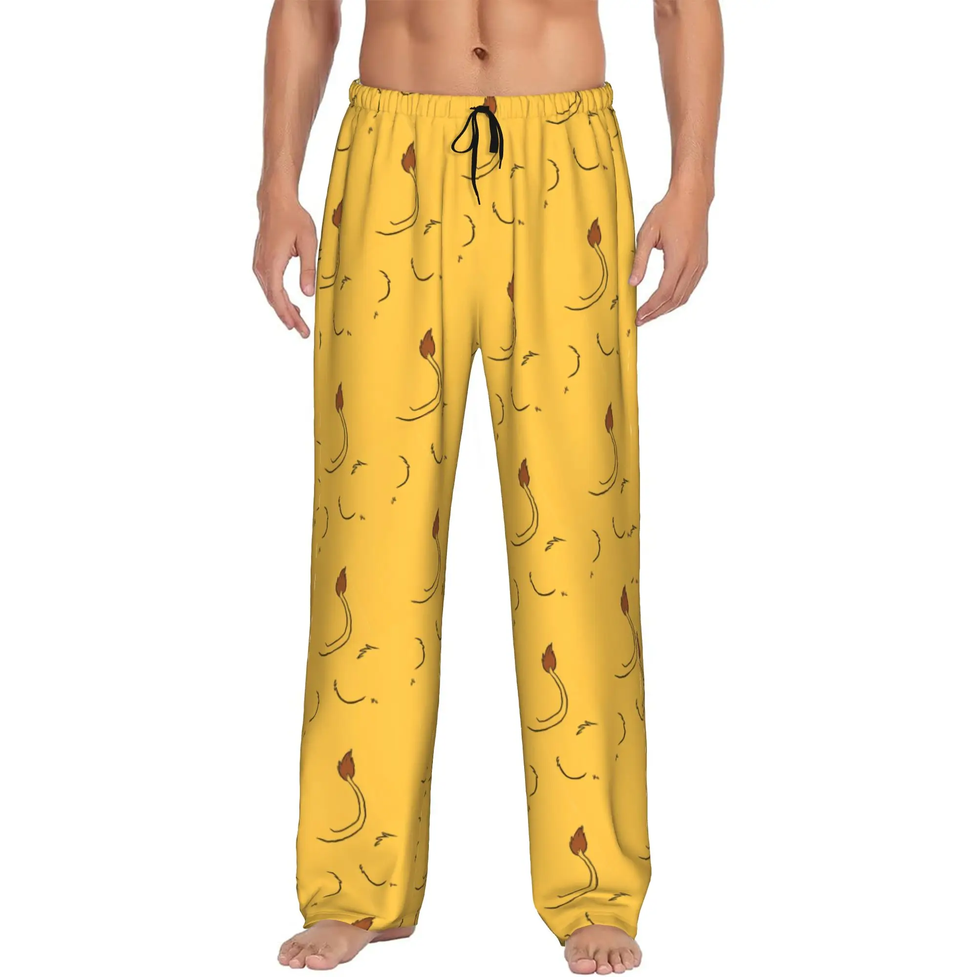 

Custom The Lion Cartoon K-Kings Pajama Pants Men Anime Lounge Sleep Stretch Sleepwear Bottoms with Pockets