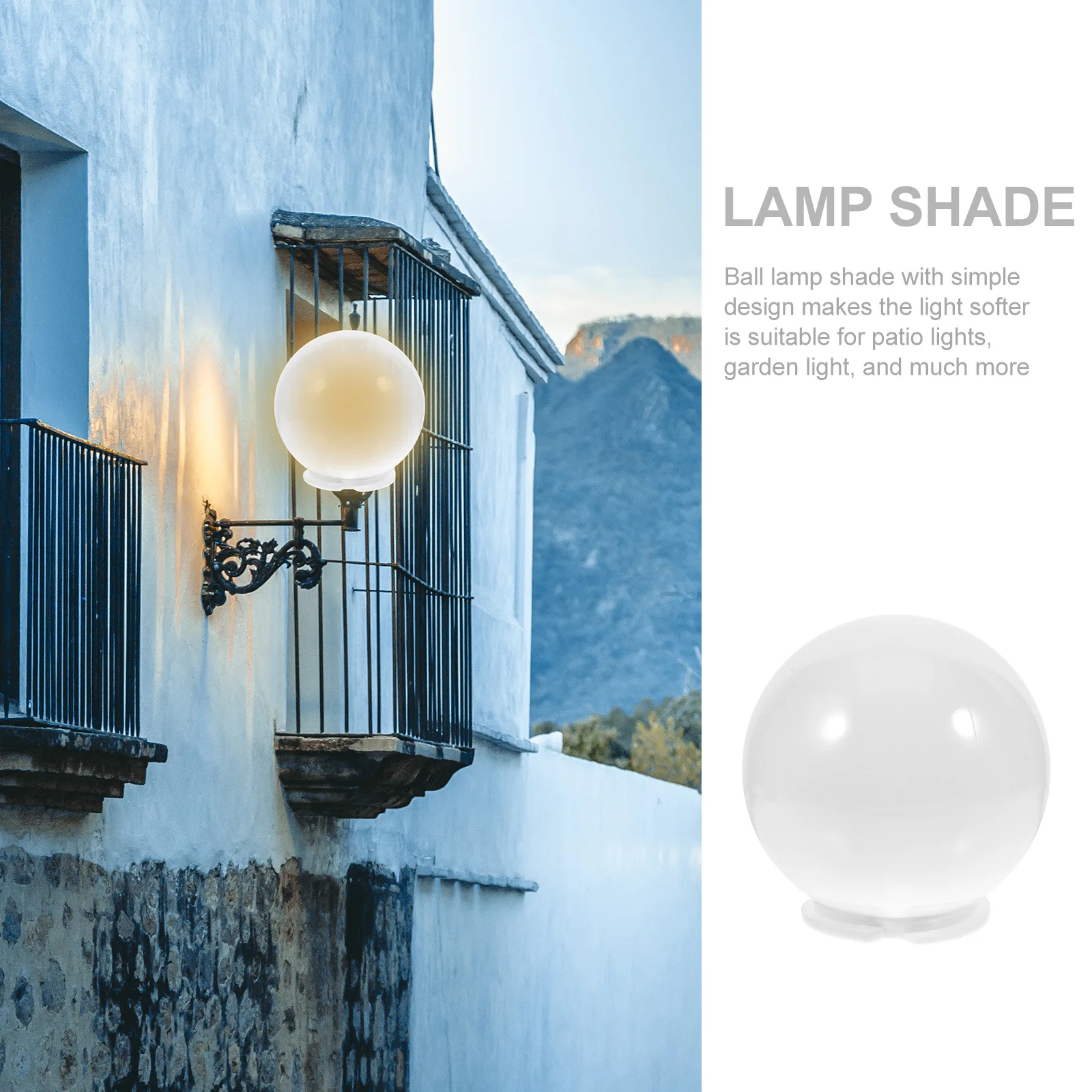 

Outdoor Lamp Shade Plastic Replacement Globe for Post Wall Patio Light Fixture Garden Lights Decor Porch Walkway Street Floor