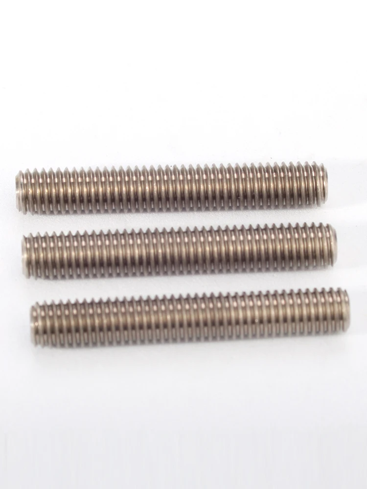 Ta2 Titanium Bolt M3M4M5M6M8 Metric Full Threaded Bar Studding Rod Not Polished Grade 2 Titanium Screw customize