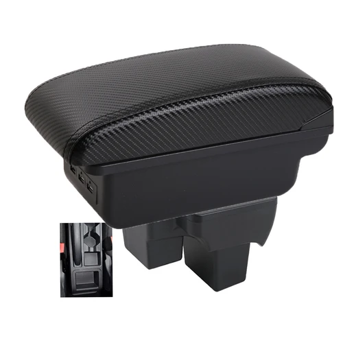 Para coche Volkswagen VW Polo Nivus Novo Virtus caja de reposabrazos caja de almacenamiento de reposabrazos central soporte de codo para conductores y pasajeros
