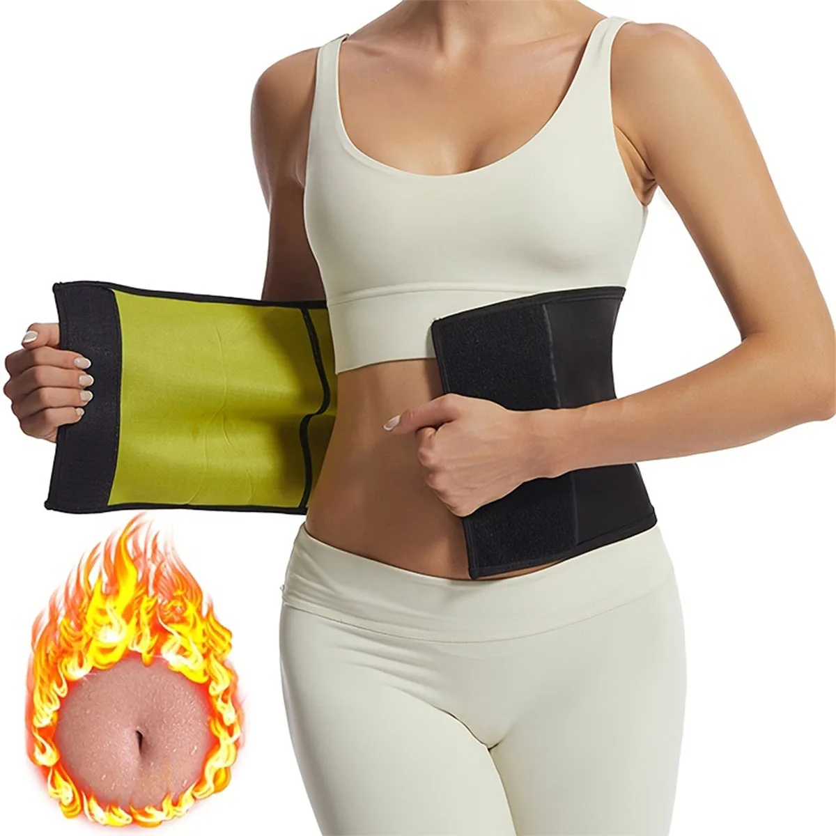 1 Piece Fitness Waist Shaping Sweat Absorbing Belt Women's Sports Body Shaping Belt Sweating Abdominal Belt