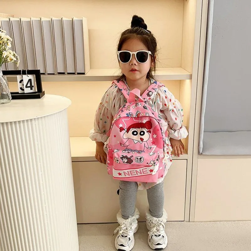 

New Crayon Shin-chan Backpack Children's Cute Cartoon Color Matching Backpack Primary School Student Versatile Small School Bag