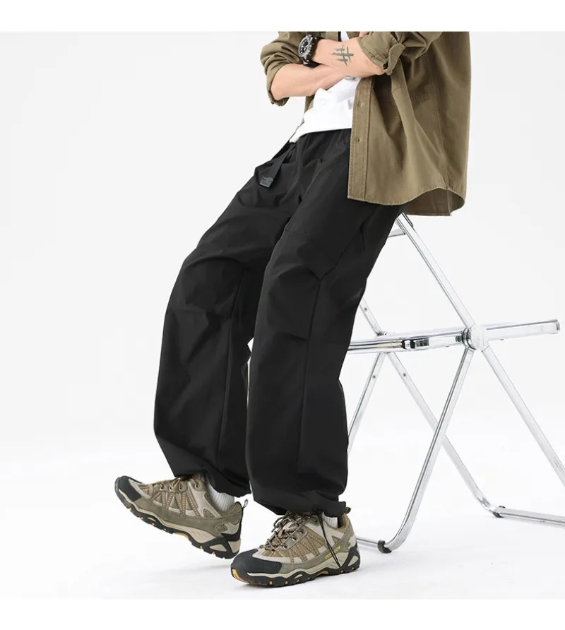 

Универсальные летние популярные мужские ветрозащитные непромокаемые походные минималистичные брюки прямого кроя для альпинизма, модные свободные брюки