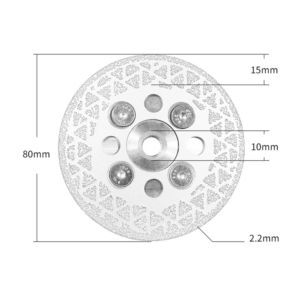 Cutting Blade Disc Grinding Wheel Single Side Coated 80-125mm Diamond For Porcelain Tile High Hardness High Quality