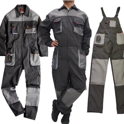 Bib Overalls Men Work Coverall Repairman Strap Jumpsuit Durable Worker Cargo Trousers Working Uniforms Plus Size Rompers 3xl 4xl