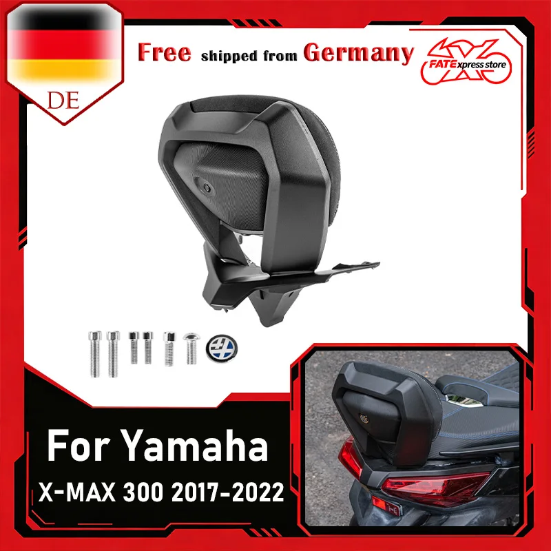 Image of WOLFLINE Für Yamaha X-MAX XMAX 300 Rückenlehne für Beifahrer, Sitzhalterung, Motorradzubehör, Heck-Rückenlehne 2017-2022 2021 202