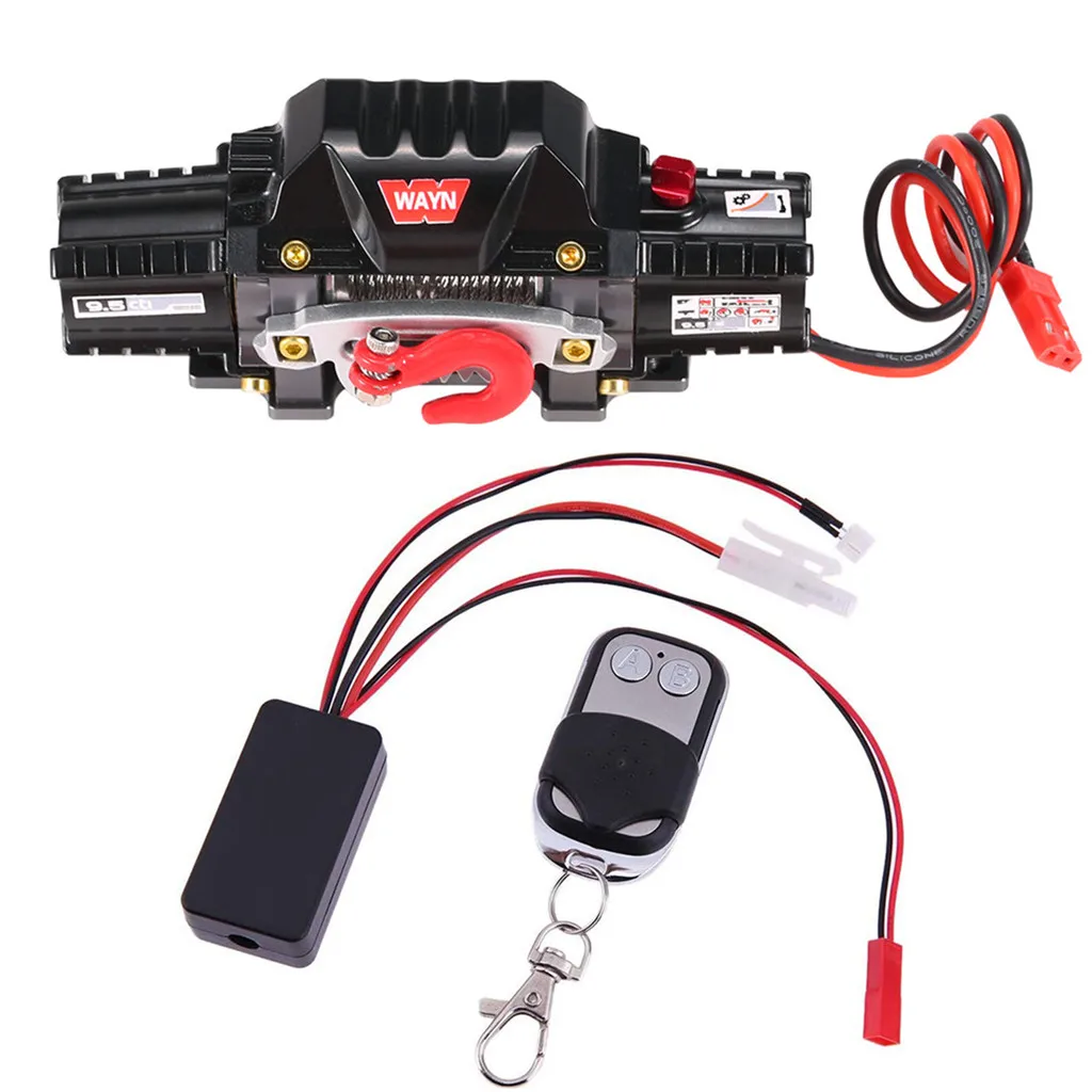 Bezprzewodowy system sterowania zdalnego sterowaniem, podwójne silniki, symulowana metalowa wciągarka do samochodów RC typu crawler 1/10 HSP Redcat Tamiya HPI Axial SCX10