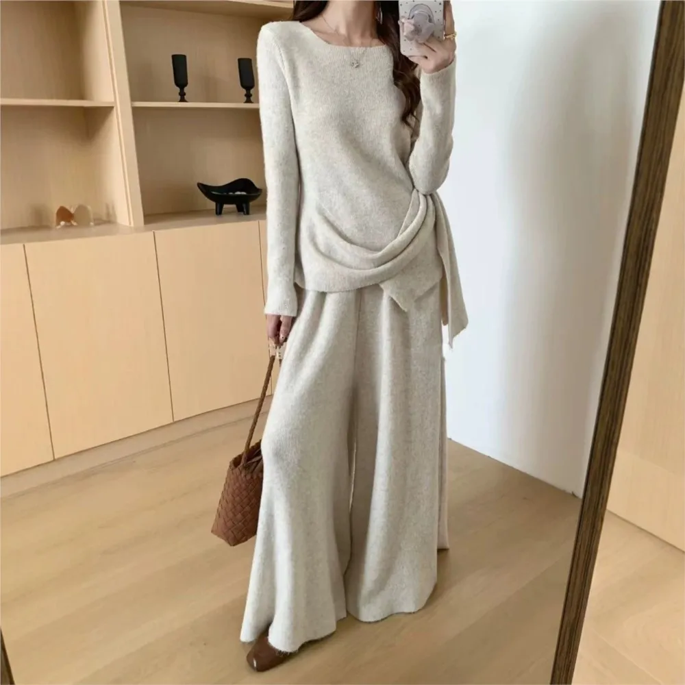 MsChuh Autumn Elegant Two Piece Outfits New In Matching Sets 2 Pieces Set For Woman Women's Jumper Temperament Daily Fashionable