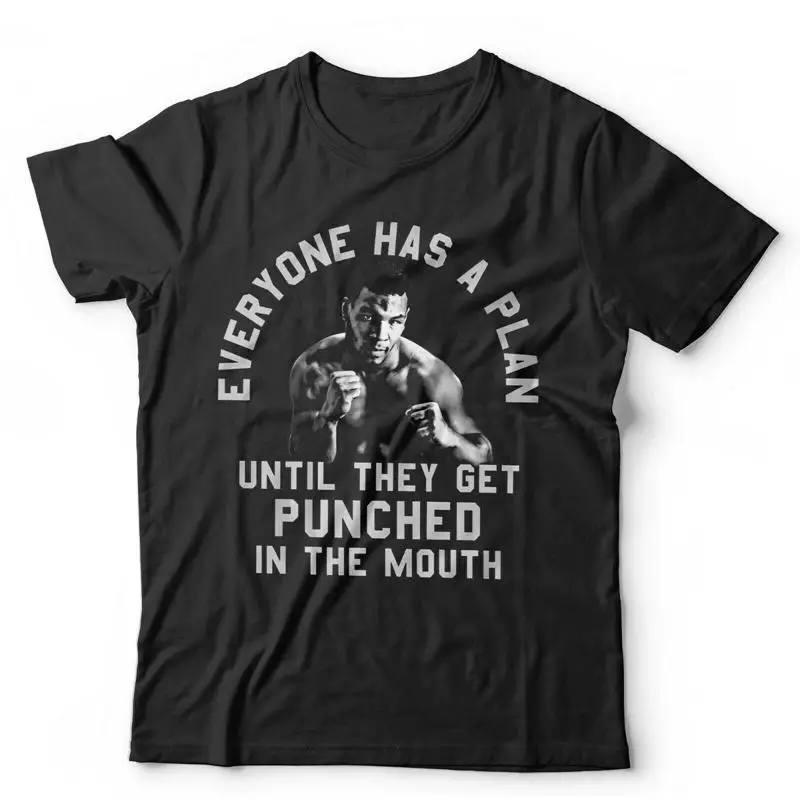 Todo el mundo tiene un plan camiseta Tyson boxeo divertido Iron Mike Goat