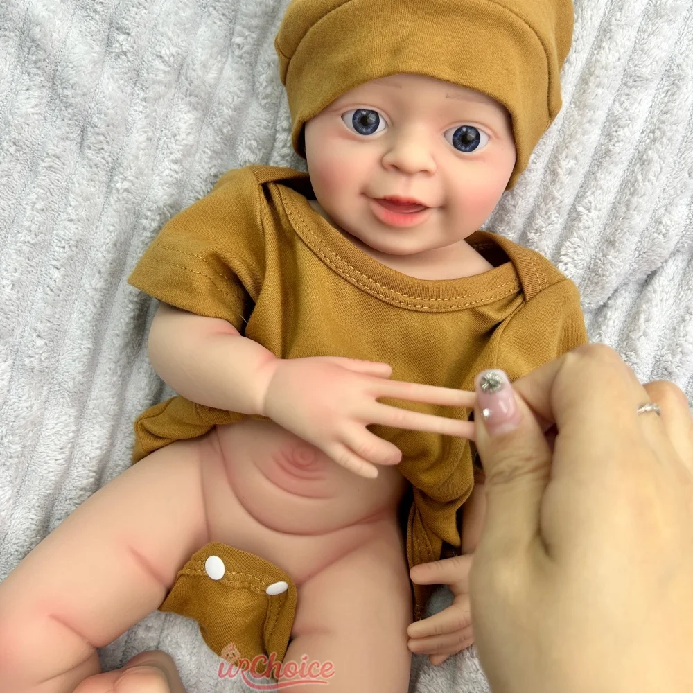 45cm Uroczy Chłopiec Realistyczny Ręcznie Robiony Miękki Silikonowy Reborn Realistyczne Detale Ciężarowa Lalka na Prezent Urodzinowy Zabawka dla Dzieci