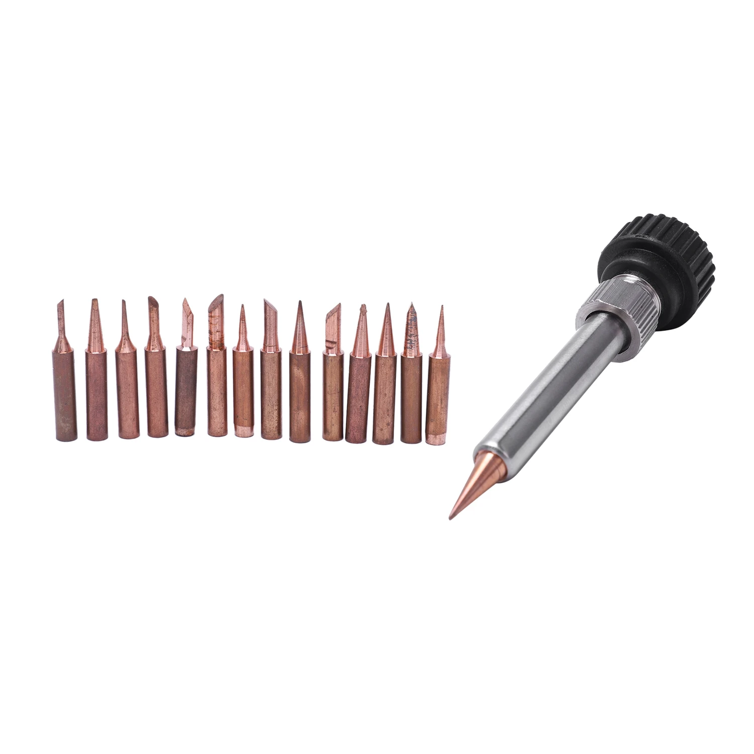 15PCS Pure Copper Solder Iron Tip 900M Tip For Soldering Rework Station For 936, 937, 938, 969, 8586, 852D Promotion