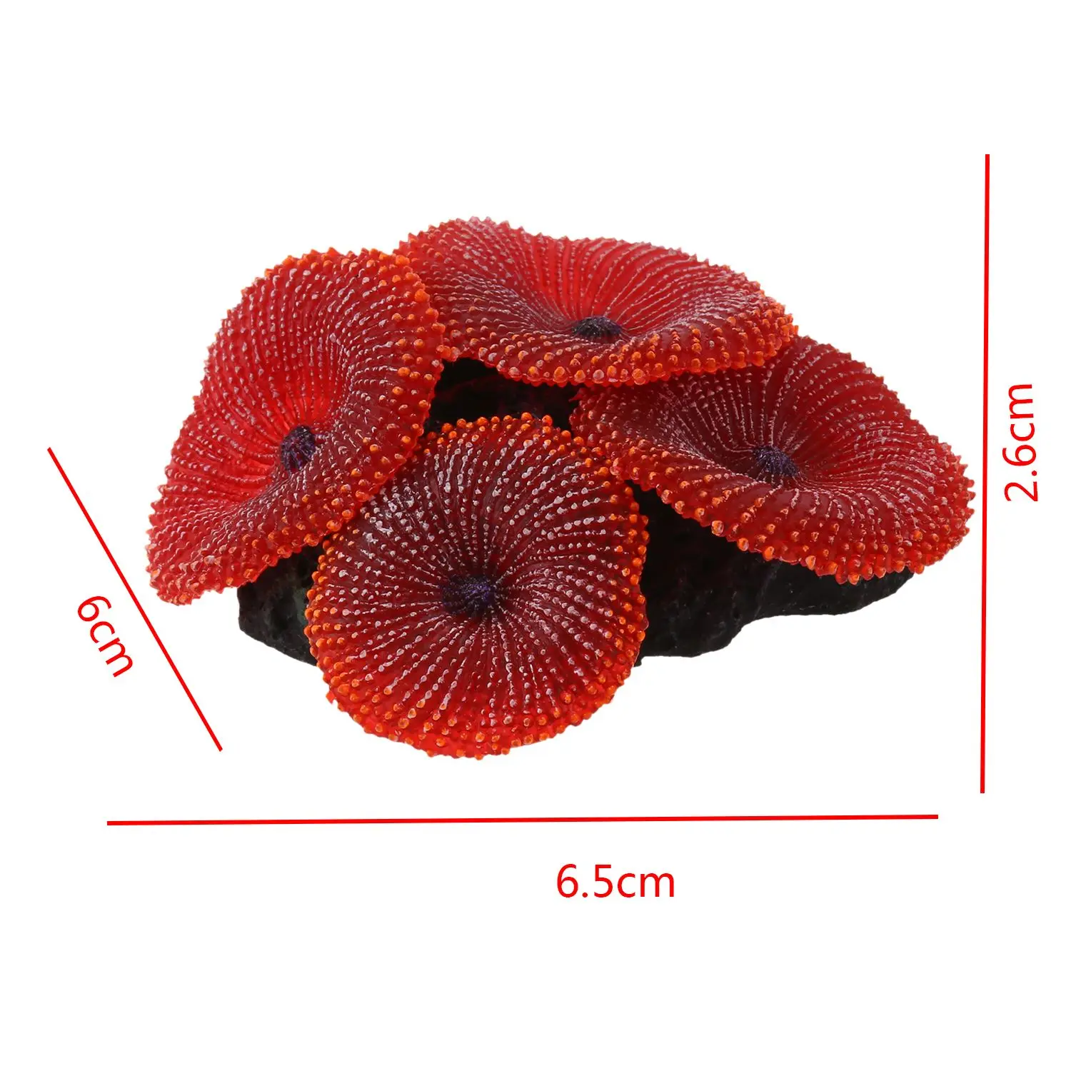 Artificial Aquarium Fish Tank Decoration Coral Sea Plant Ornament Silicone Nontoxic Red