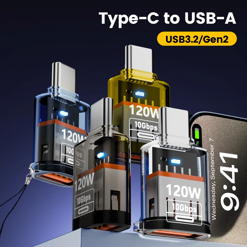 

Адаптер типа C к USB OTG, конвертер типа C «папа» к USB3.2 «мама» для iPhone 15, 16, Macbook Samsung S20, разъем USBC OTG
