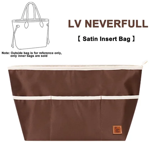 EverToner-Bolso organizador de nailon para mujer, bolsa de mano LV-Neverfull, bolso de maquillaje, bolso interior