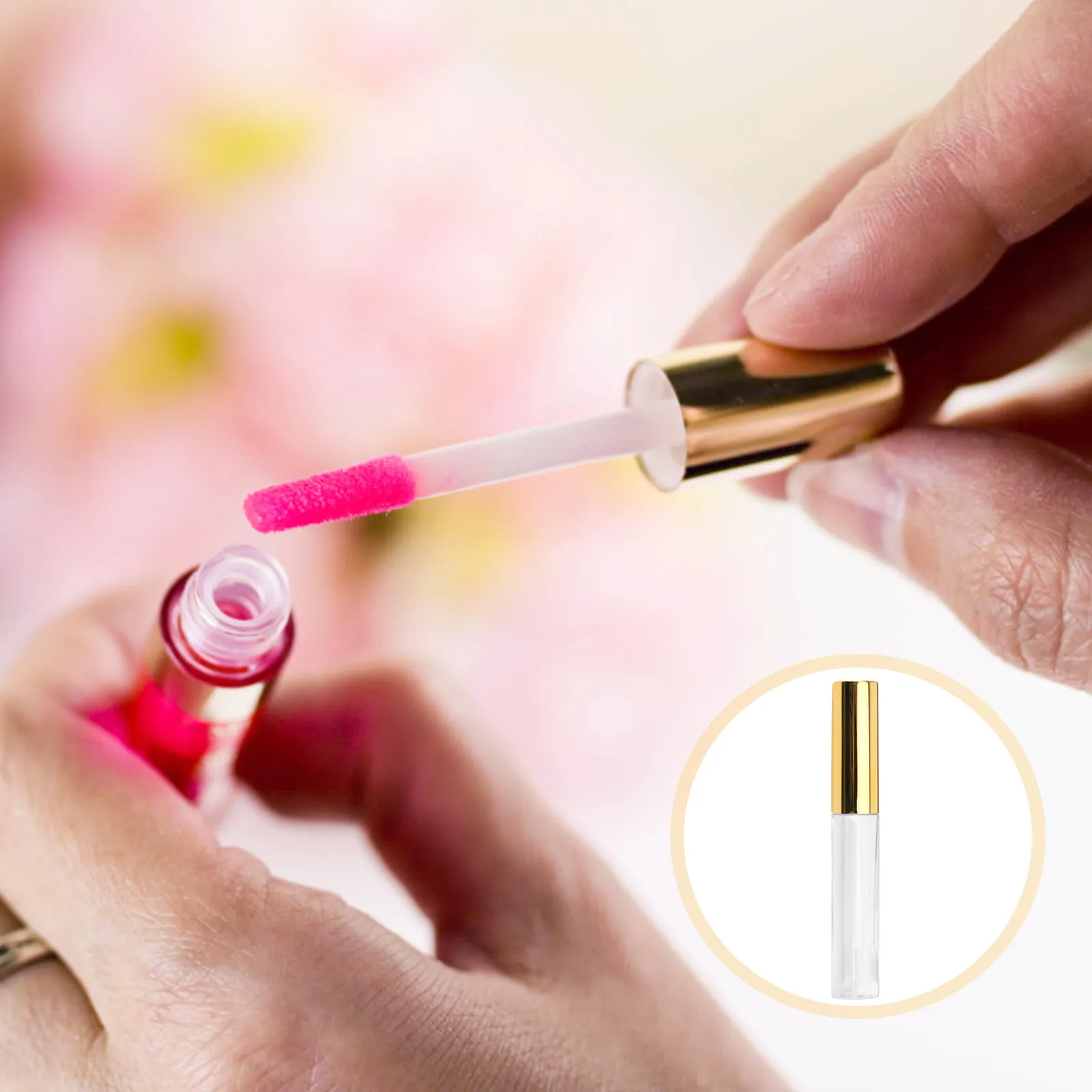 10 tubi trasparenti per lucidalabbra da 10 ml, contenitori circolari in plastica riutilizzabili, leggeri e adatti ai viaggi, per olio per labbra