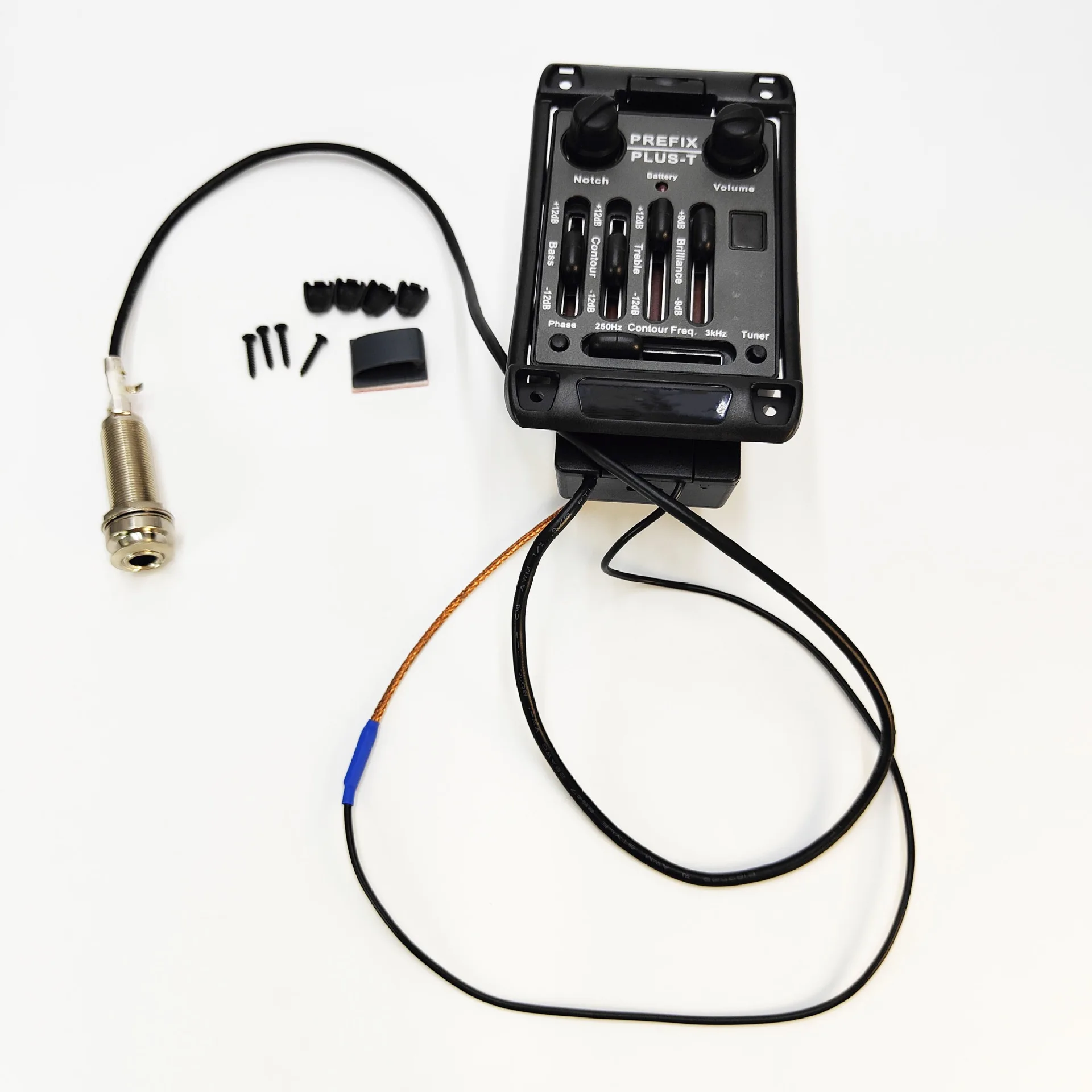 Acoustic Guitar Pickup Kit Newest Design Includes EQ Control & Tuner For Folk / Wood Guitar Preamp