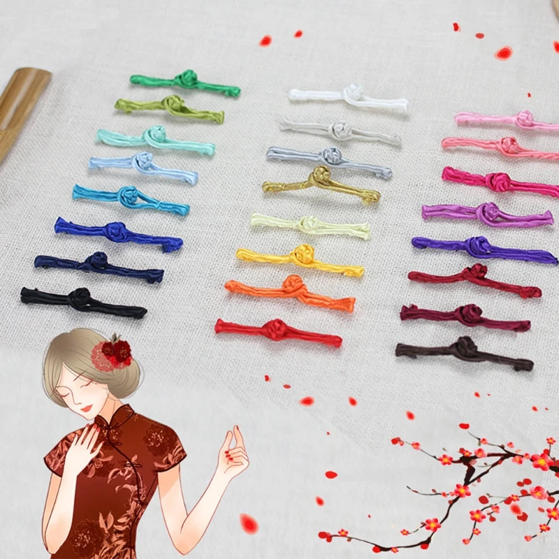 20 Pairs Chinese for Tang Suit Handmade Cheongsam Buttons Knot Fastener Closures DIY Handcraft National Clothing Dropsale