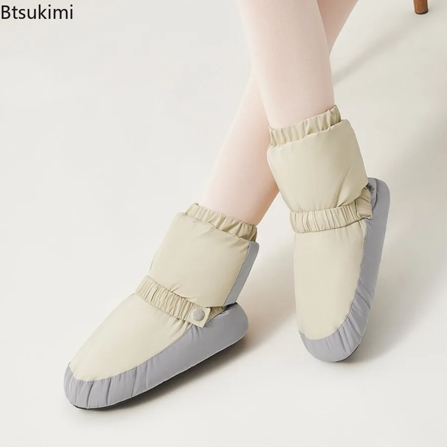 Stivaletti da riscaldamento per balletto invernale Scarpe da ballo nazionali per bambini Adulti Danza moderna Punto di balletto Scarpe calde Esercizi Stivali da ballerina